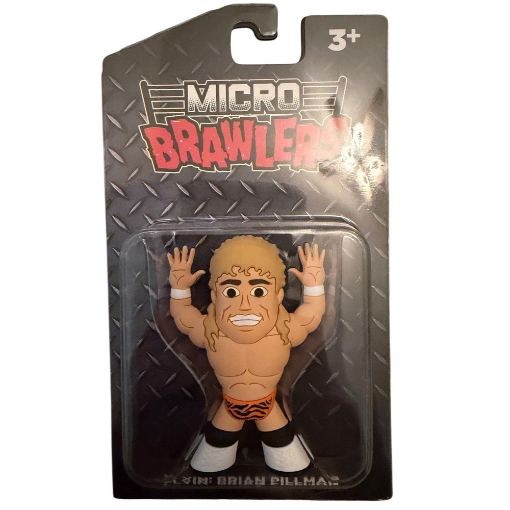 Micro Brawlers Flyin Brian Pillman Pro Wrestling Tees Figure Loose Cannon WCW